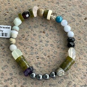 Multicolor Confetti Beaded Bracelet 6.5”